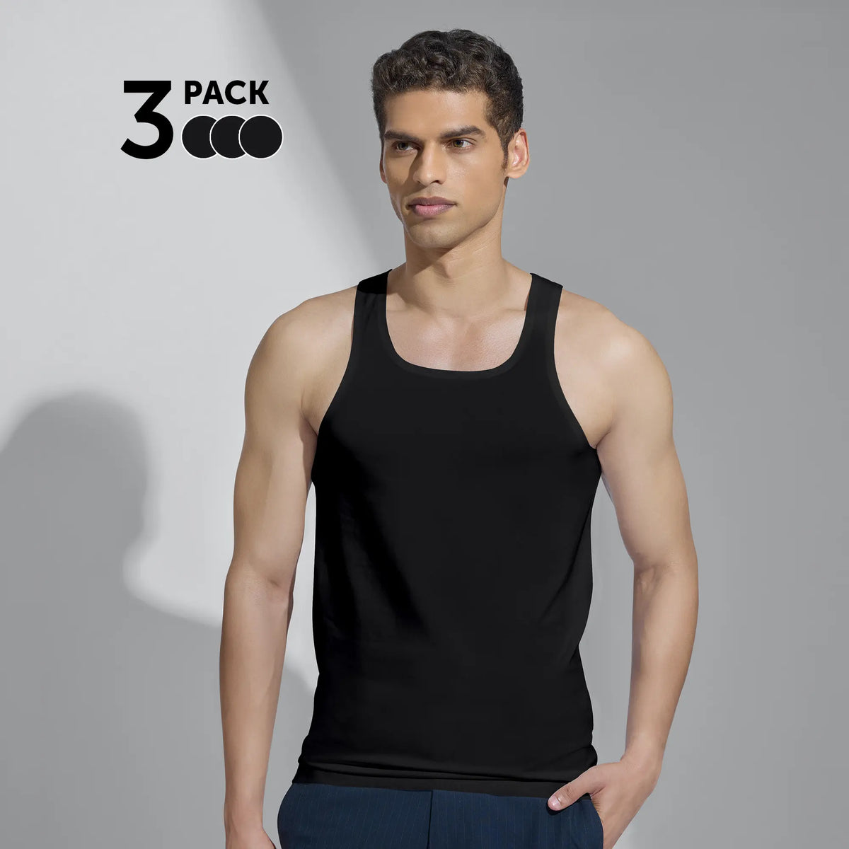 Invisible Vests Pitch Black - Pack of 3