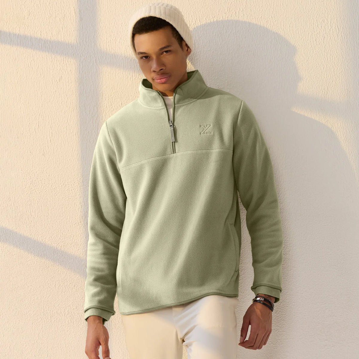 Mens Alterra Polar Fleece Jackets Cascade Grey - XYXX Crew