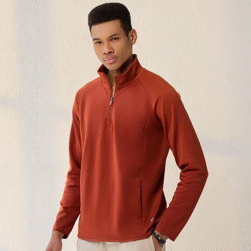 Alpha Half Zip Sweatshirt Auburn Red - XYXX Crew