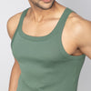 Pace Super Combed Cotton Vests For Men Olive Green - XYXX Mens Apparels