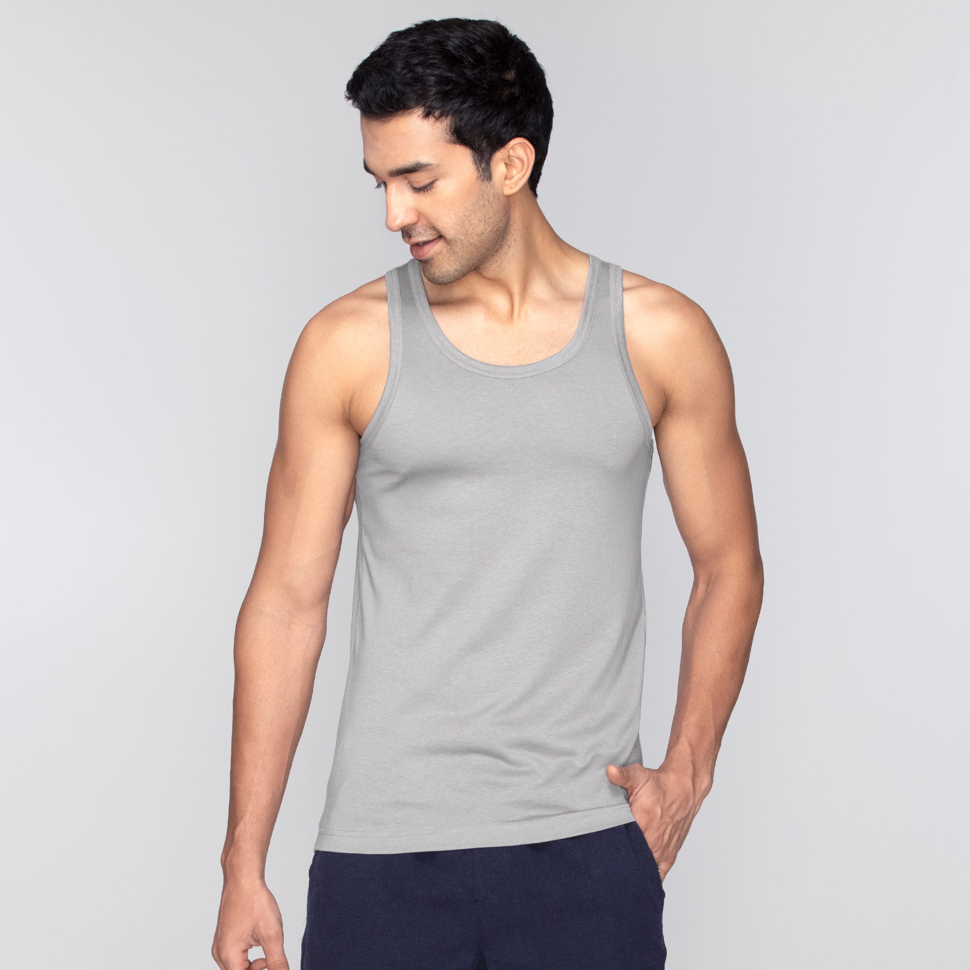 White Omega Mens Combed Cotton Inner Vest at Rs 106/piece in Tirur