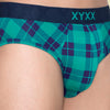 Checkmate Modal-Cotton Briefs For Men Aqua Green -  XYXX Mens Apparels