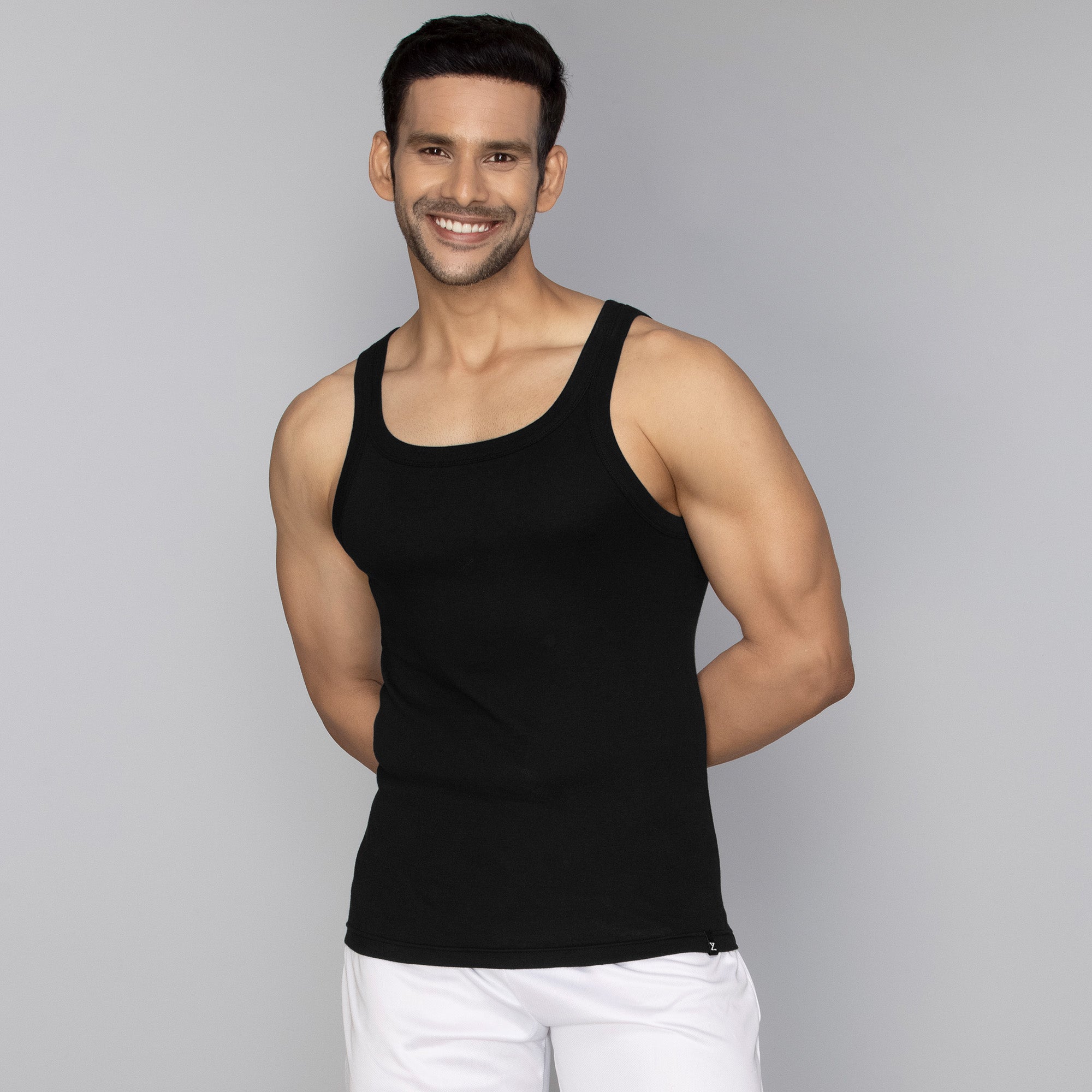 Pace Super Combed Cotton Vests For Men Black Knight - XYXX Mens Apparels