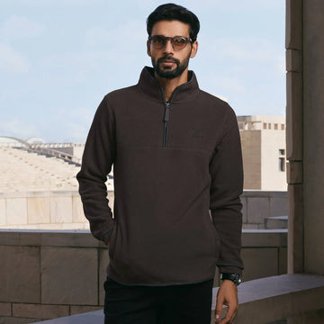 Mens Alterra Polar Fleece Jackets Malt Brown - XYXX Crew
