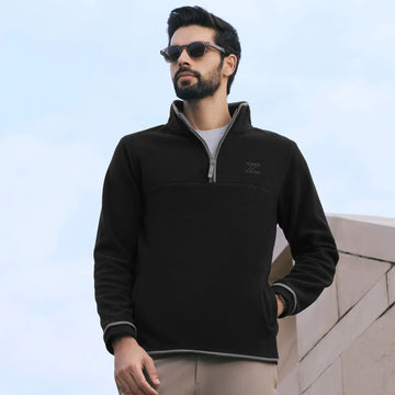 Mens Alterra Polar Fleece Jackets Pitch Black - XYXX Crew
