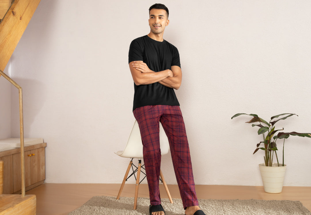 Checkmate Combed Cotton Pyjamas Brit Red