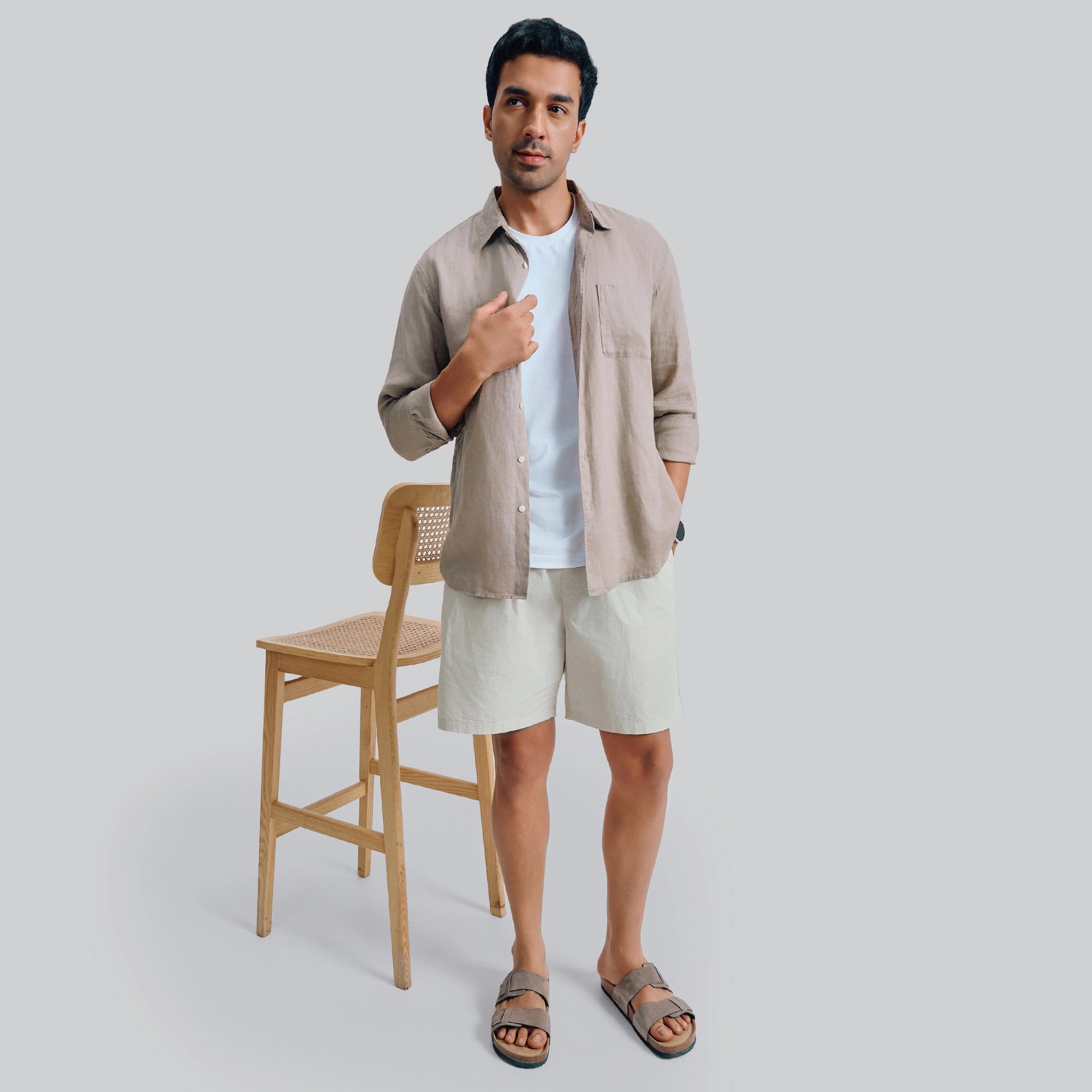 Zen Cotton Easy Shorts Ivory Latte