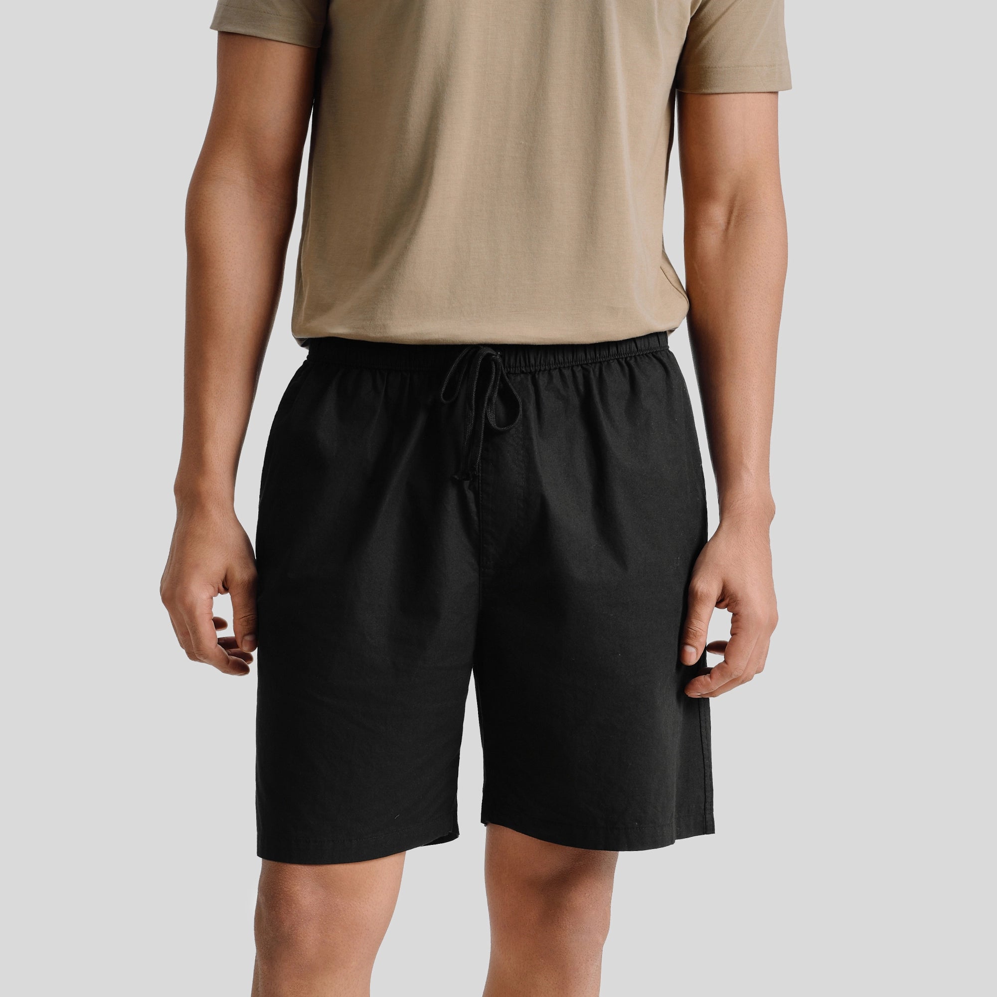 Zen Cotton Easy Shorts Pitch Black