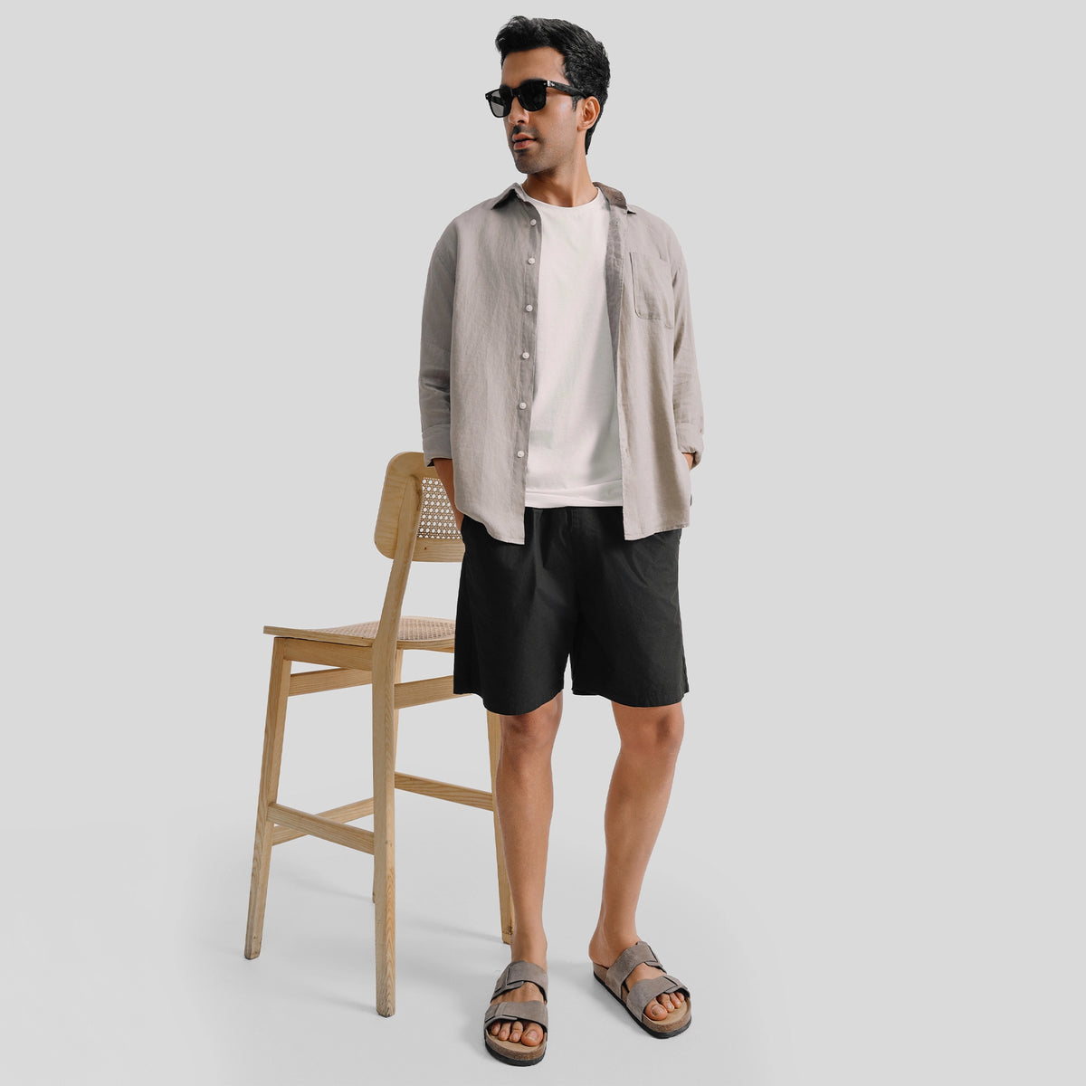 Zen Cotton Easy Shorts Pitch Black
