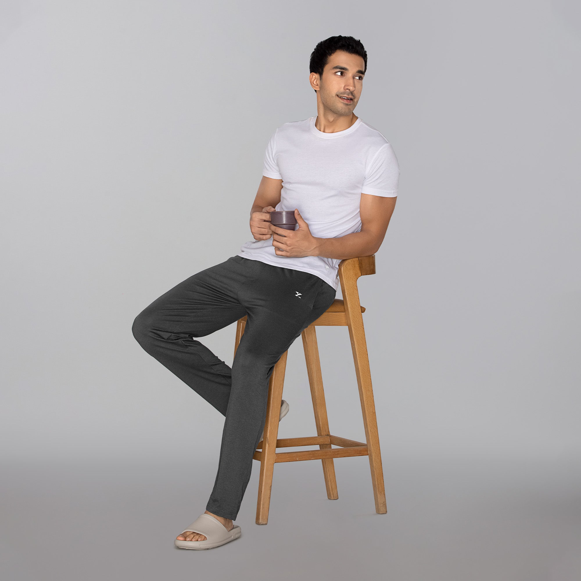 Ace Modal-Cotton Lounge Pants For Men Graphite Grey - XYXX Mens Apparels