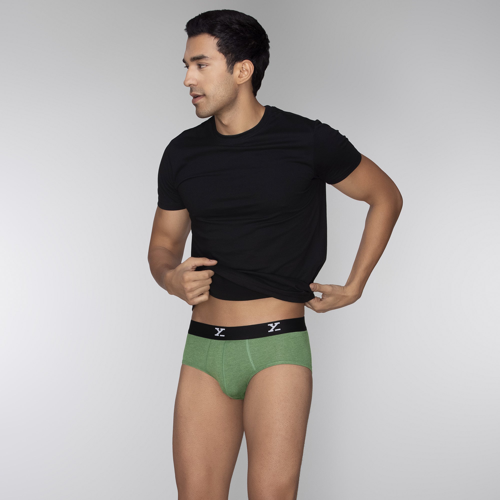 Ace Medley Modal Briefs For Men Olive Green Olive Green -  XYXX Mens Apparels