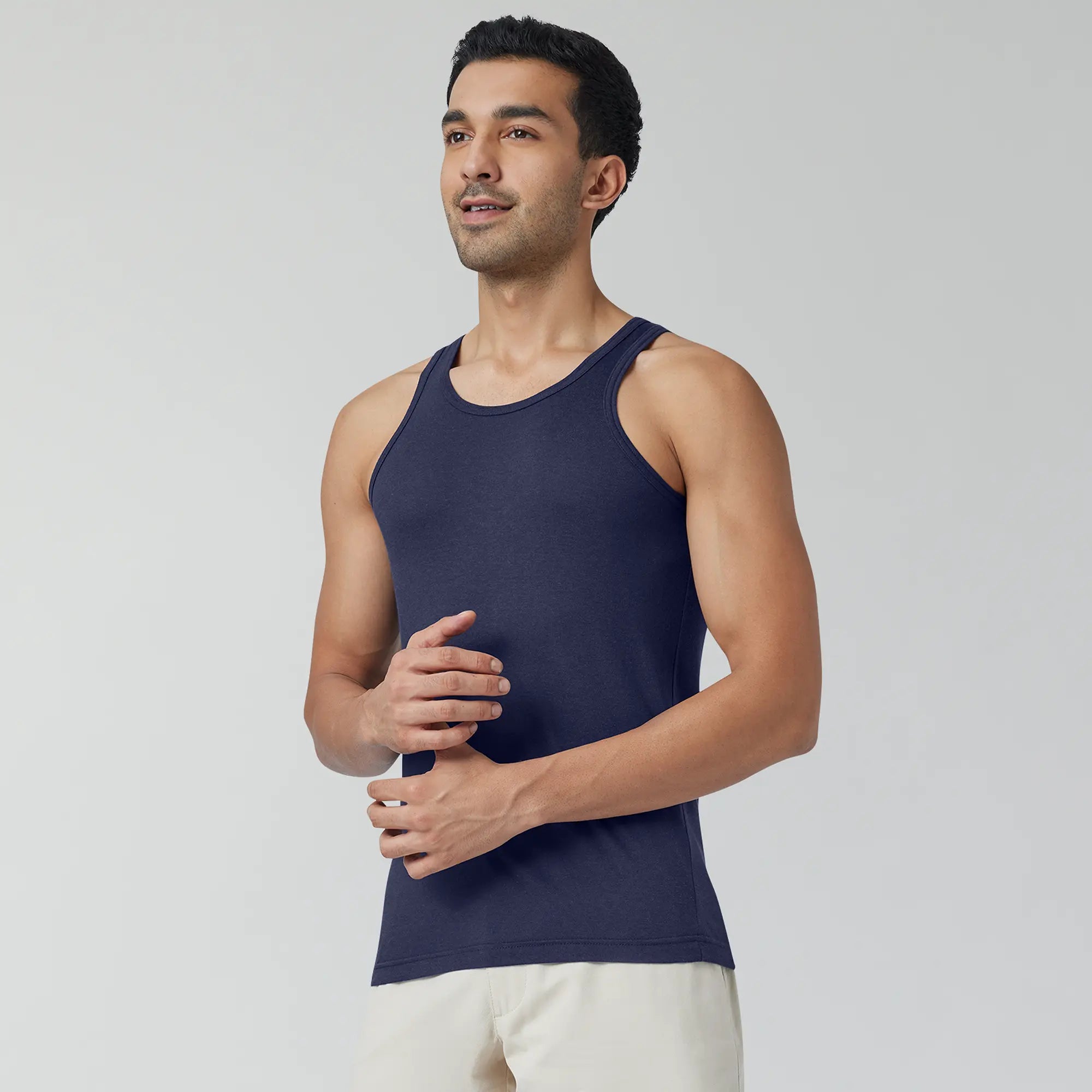 Ace Modal-Cotton Vests For Men Midnight Blue - XYXX Crew