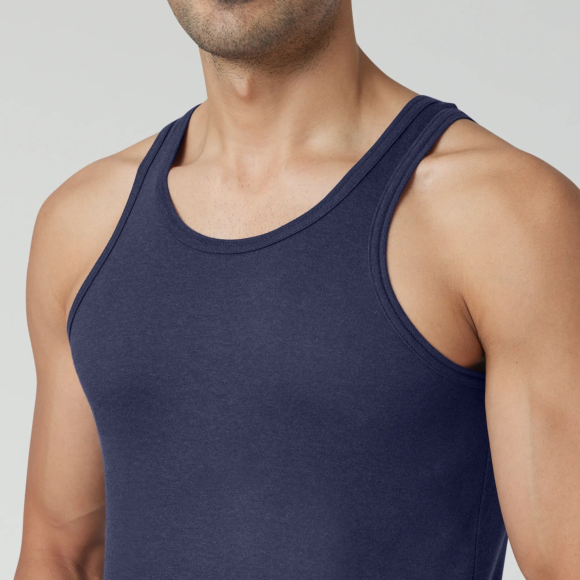 Ace Modal-Cotton Vests For Men Midnight Blue - XYXX Crew