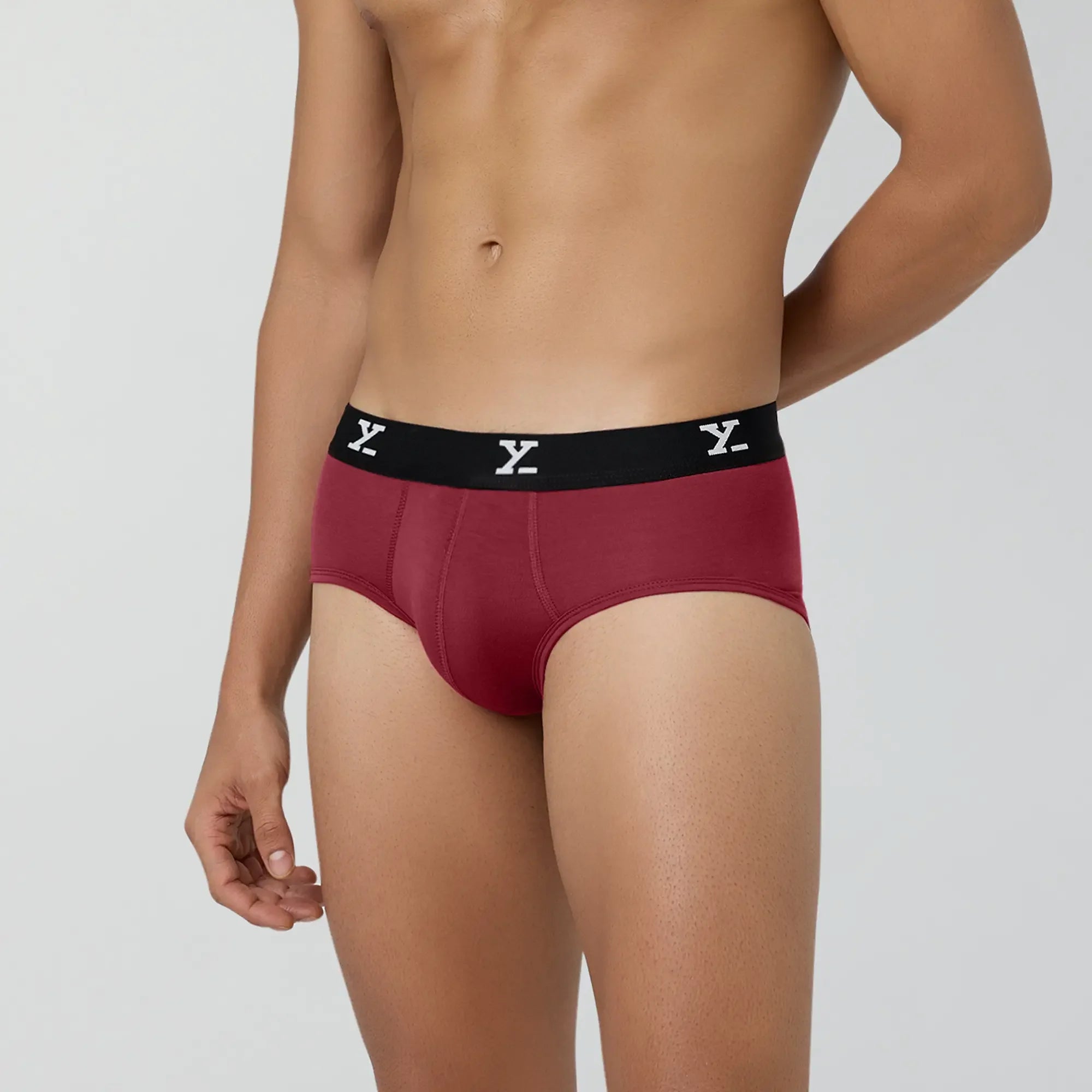 Ace Modal Briefs For Men Bold Burgundy - XYXX Crew