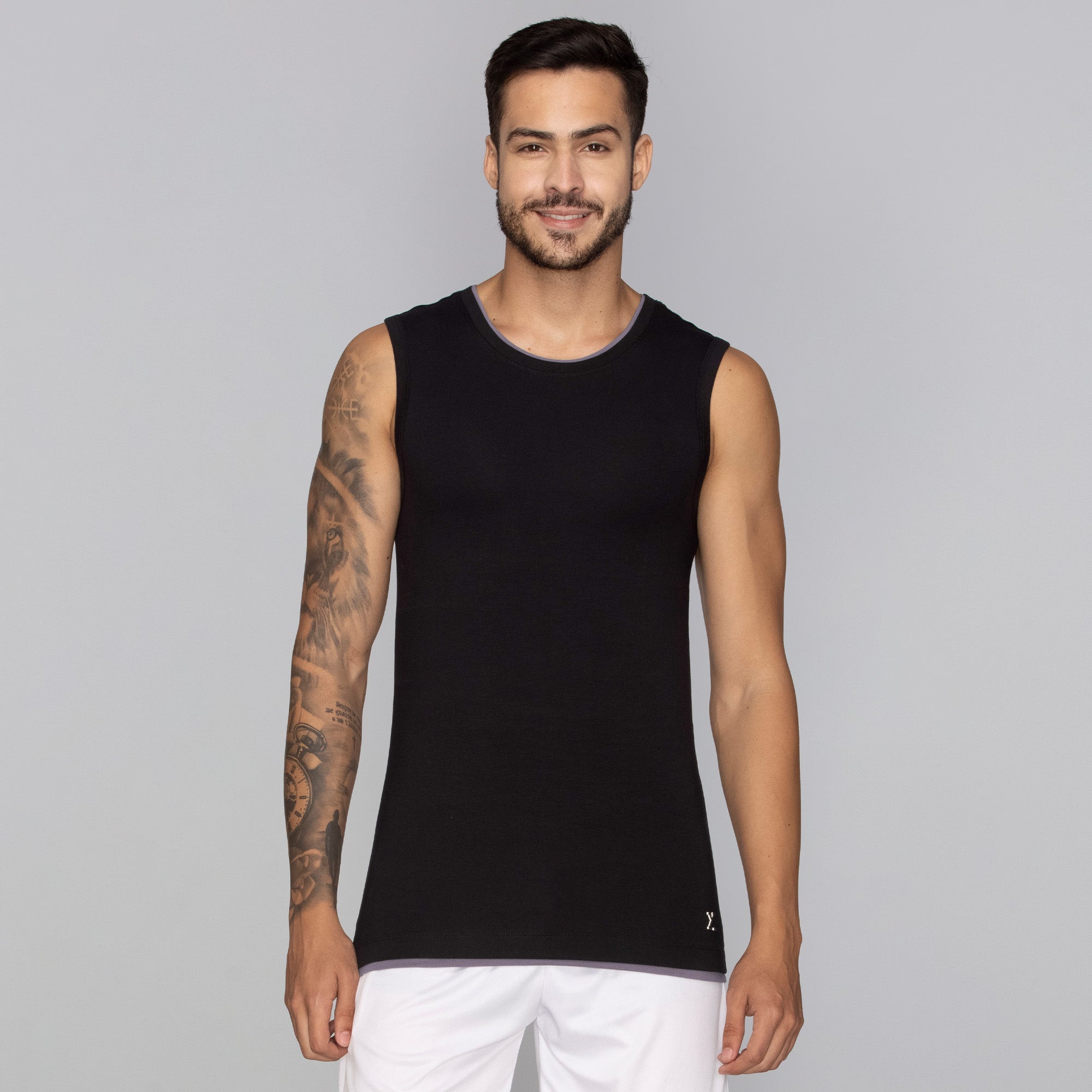 Activo Combed Cotton Gym Vests For Men Black Knight - XYXX Mens Apparels