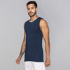 Activo Combed Cotton Gym Vests For Men Pack of 2 (White, Navy) - XYXX Mens Apparels