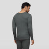 Cotton Rich Thermal Long Sleeve Vest For Men Graphite Grey - XYXX Crew