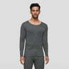 Cotton Rich Thermal Long Sleeve Vest For Men Graphite Grey - XYXX Crew