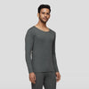 Cotton Rich Thermal Long Sleeve Vest For Men Graphite Grey - XYXX Crew