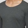 Cotton Rich Thermal Long Sleeve Vest For Men Graphite Grey - XYXX Crew