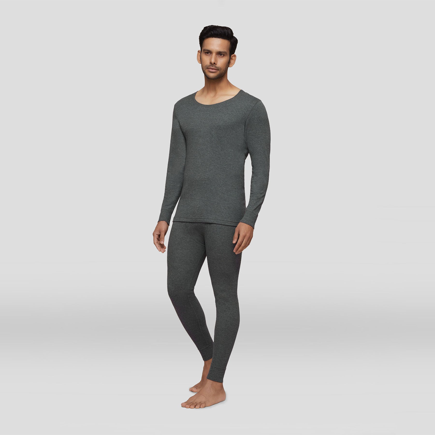 Cotton Rich Thermal Long Johns For Men Graphite Grey - XYXX Crew