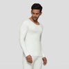 Cotton Rich Thermal Long Sleeve Vest For Men Ivory White - XYXX Crew