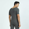 Cotton Rich Thermal Short Sleeve Vest For Men Graphite Grey - XYXX Crew