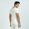 Cotton Rich Thermal Short Sleeve Vest For Men Ivory White - XYXX Crew