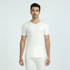 Cotton Rich Thermal Short Sleeve Vest For Men Ivory White - XYXX Crew