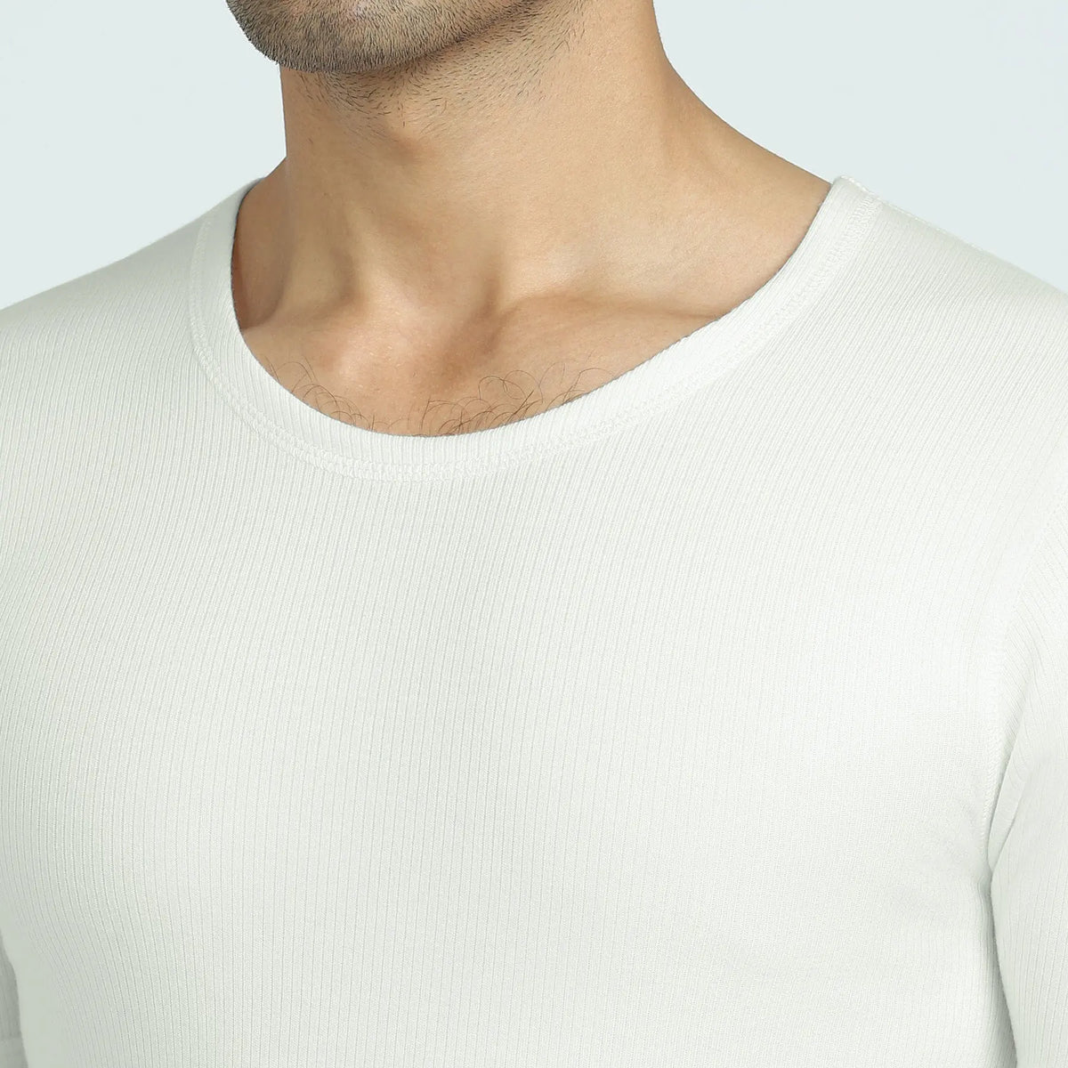 Cotton Rich Thermal Short Sleeve Vest Ivory White - XYXX Crew