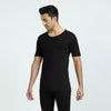 Cotton Rich Thermal Short Sleeve Vest For Men Pitch Black - XYXX Crew