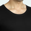 Cotton Rich Thermal Short Sleeve Vest For Men Pitch Black - XYXX Crew