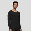 Cotton Rich Thermal Long Sleeve Vest For Men Pitch Black - XYXX Crew