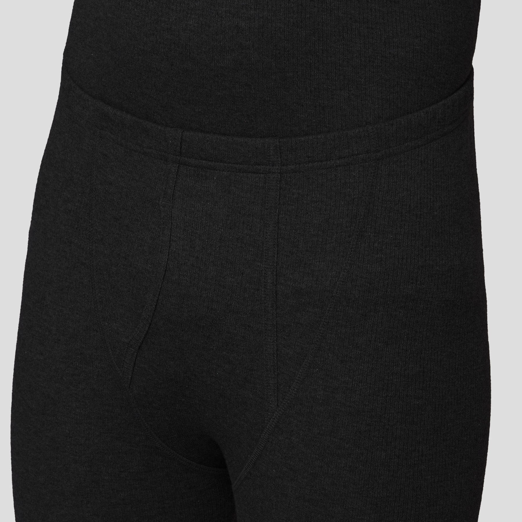 Cotton Rich Thermal Long Johns For Men Pitch Black - XYXX Crew