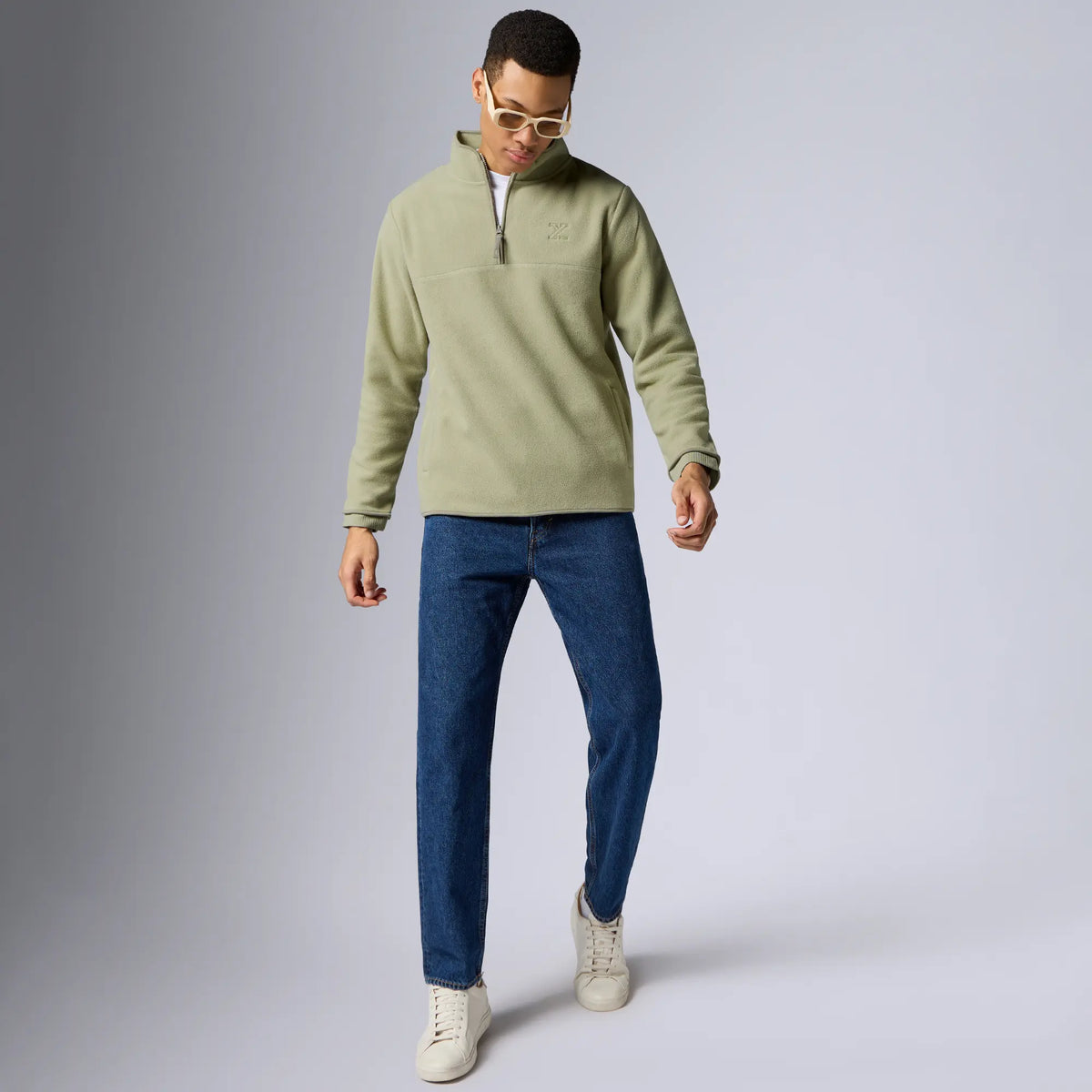 Mens Alterra Polar Fleece Jackets Cascade Grey - XYXX Crew