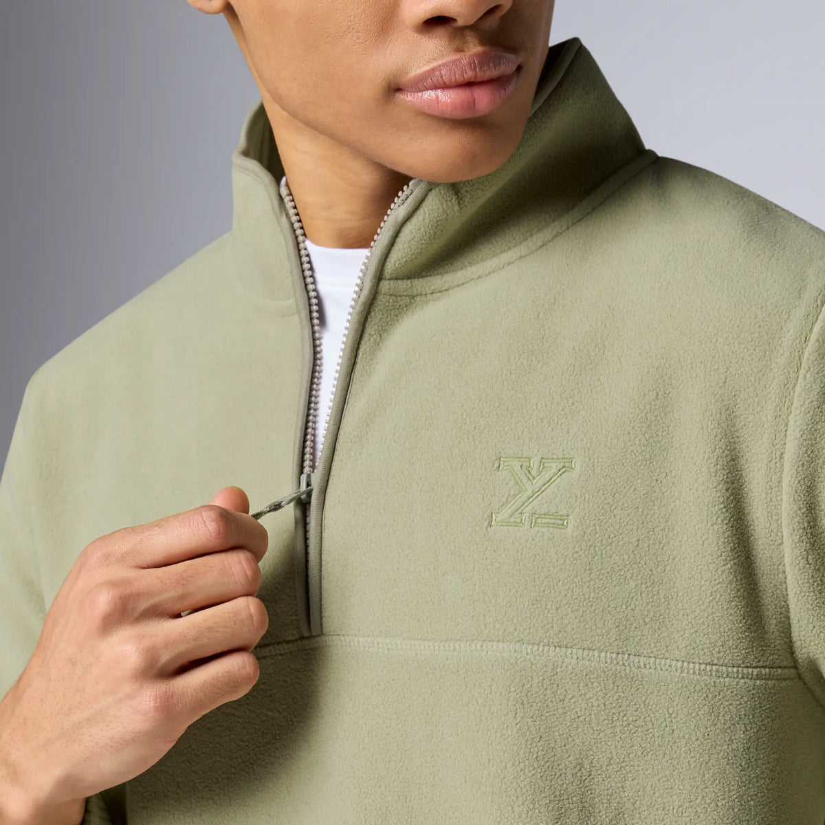 Mens Alterra Polar Fleece Jackets Cascade Grey - XYXX Crew