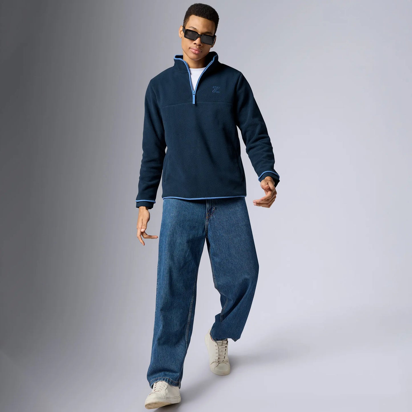 Mens Alterra Polar Fleece Jackets Midnight Blue - XYXX Crew