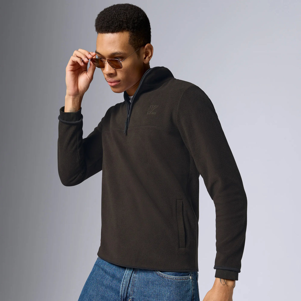 Mens Alterra Polar Fleece Jackets Malt Brown - XYXX Crew