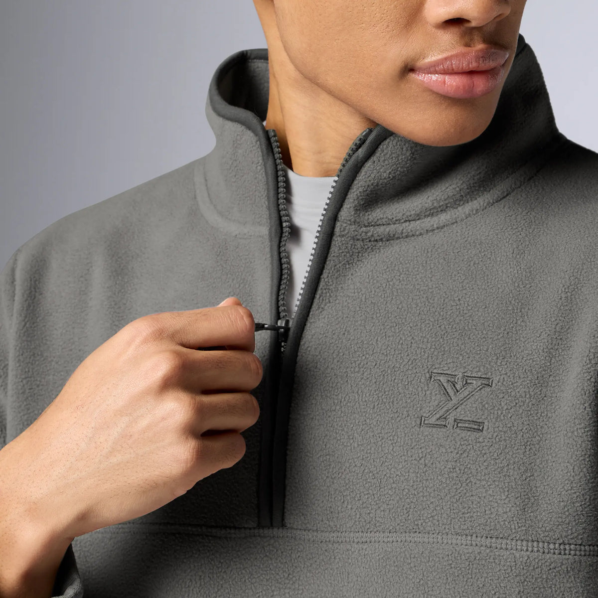 Mens Alterra Polar Fleece Jackets Moon Grey - XYXX Crew