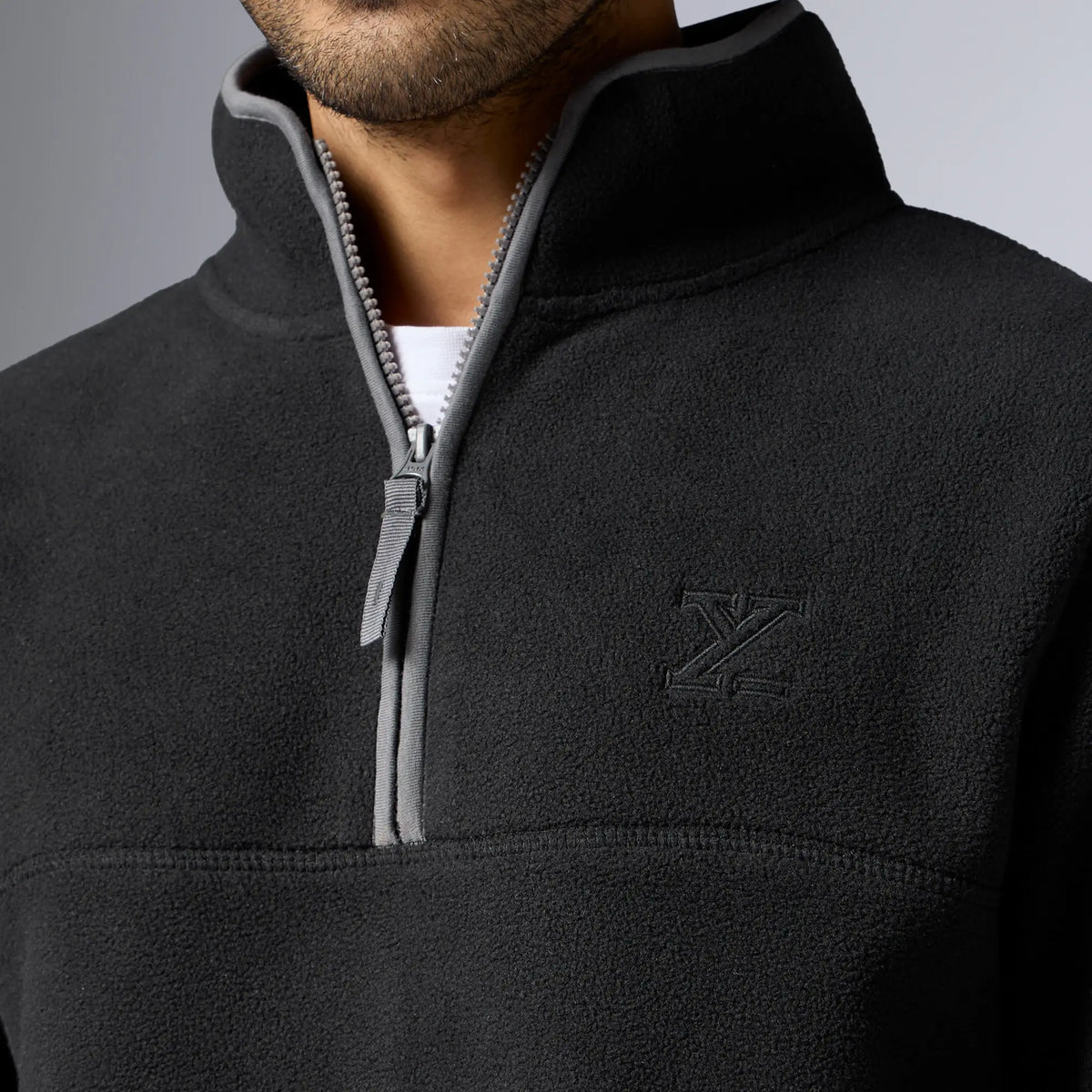 Mens Alterra Polar Fleece Jackets Pitch Black - XYXX Crew