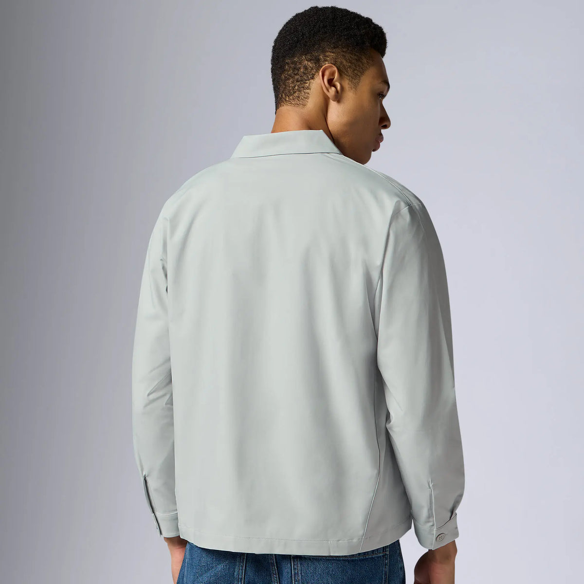 Amp Polyester Shacket Chrome White - XYXX Crew