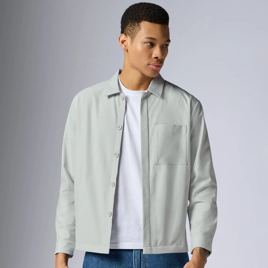 Amp Polyester Shacket Chrome White - XYXX Crew