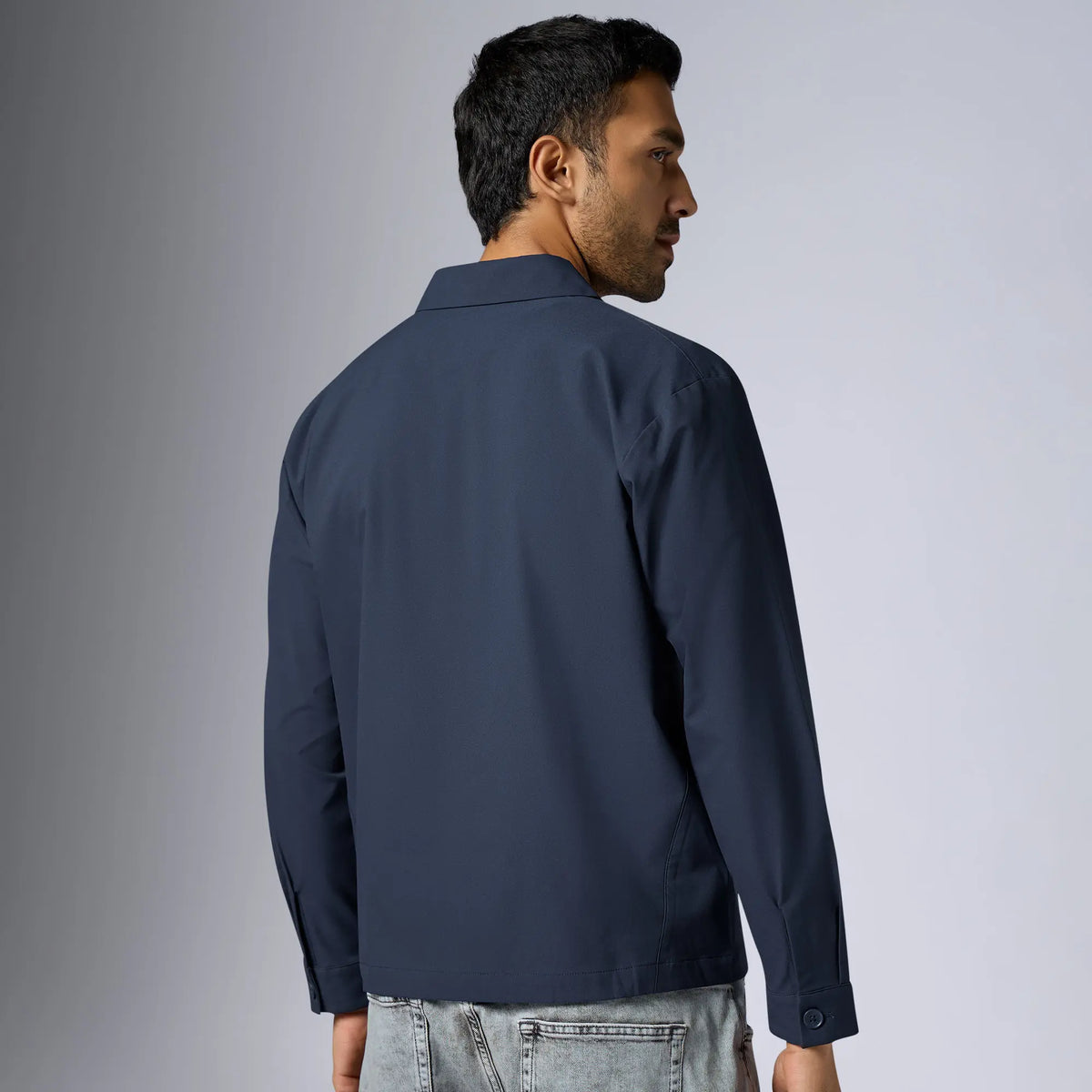 Amp Polyester Shacket Midnight Blue - XYXX Crew