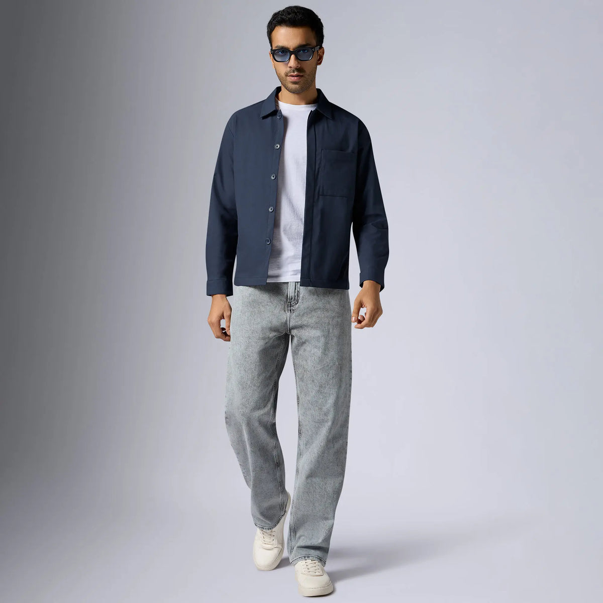Amp Polyester Shacket Midnight Blue - XYXX Crew