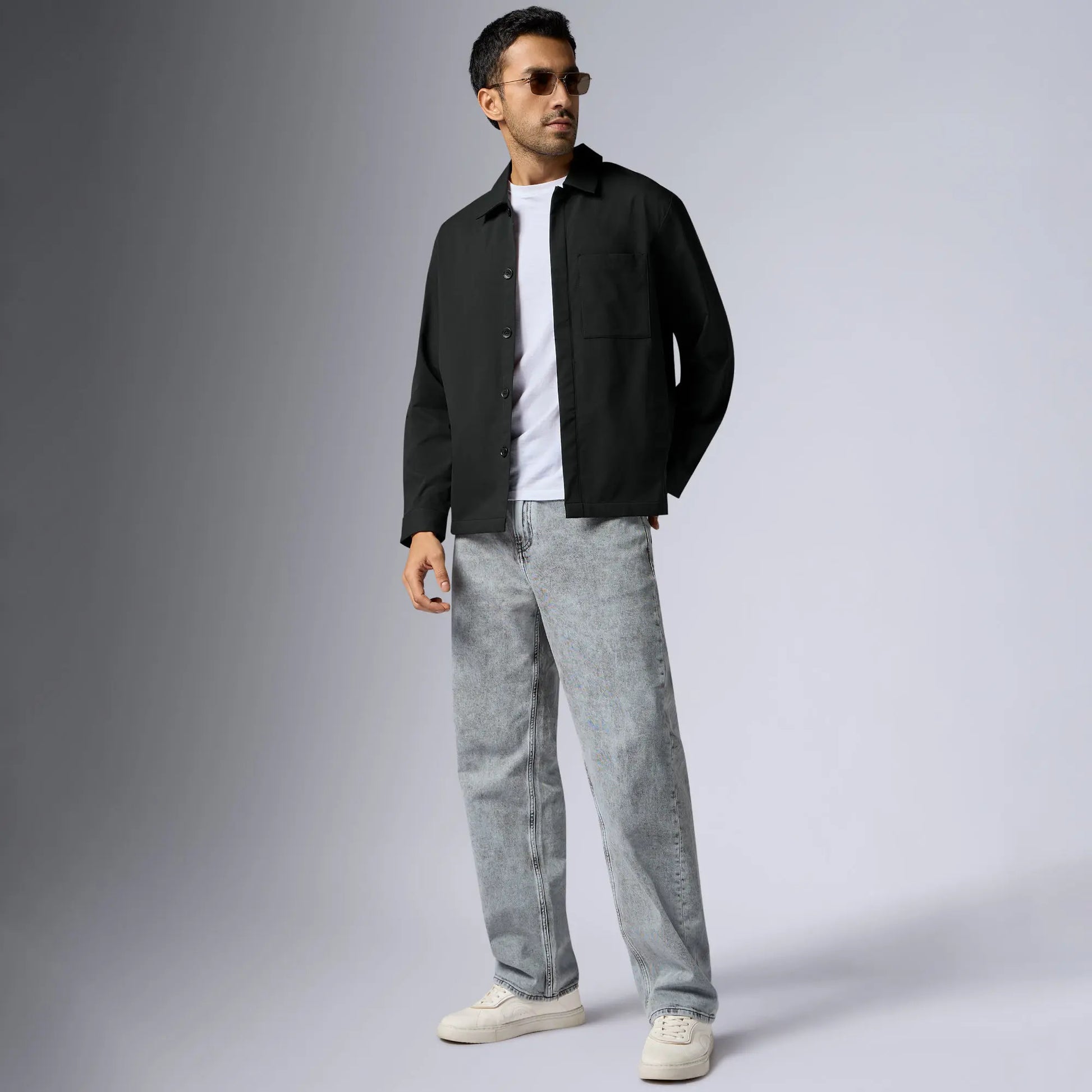 Amp Polyester Shacket Pitch Black - XYXX Crew