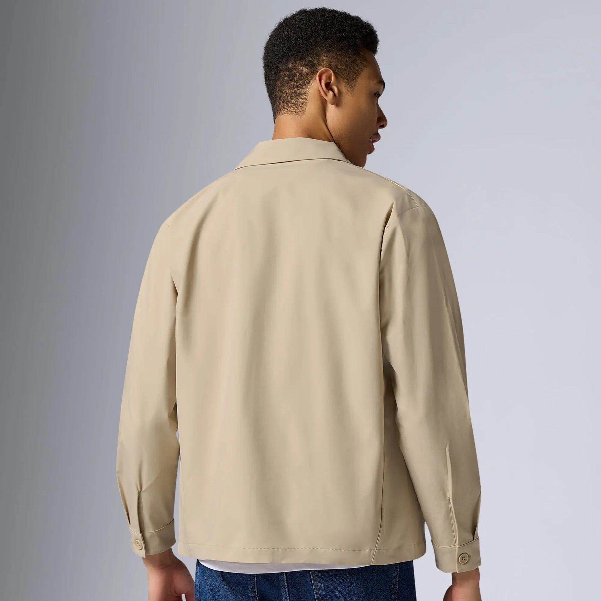 Amp Polyester Shacket Tan Brown - XYXX Crew