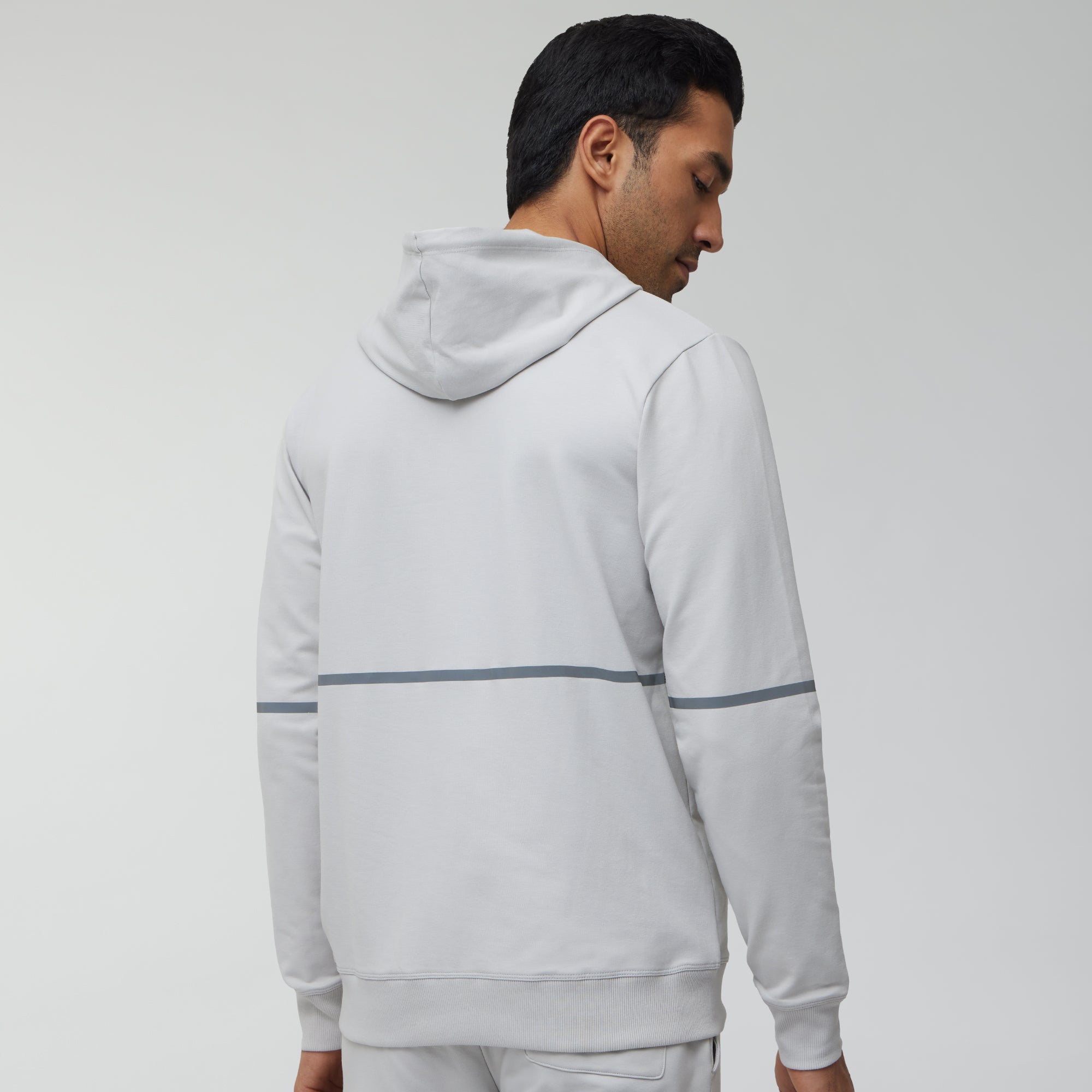 Ascent French Terry Cotton Blend Hoodies Chrome White