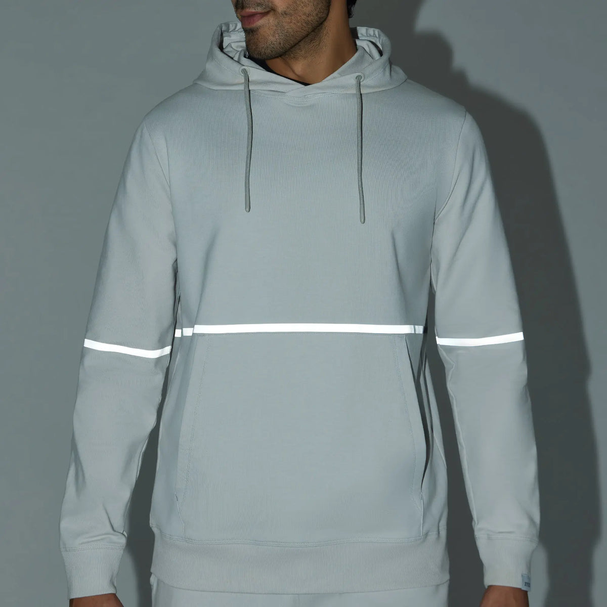 Ascent French Terry Cotton Blend Hoodies Chrome White - XYXX Crew