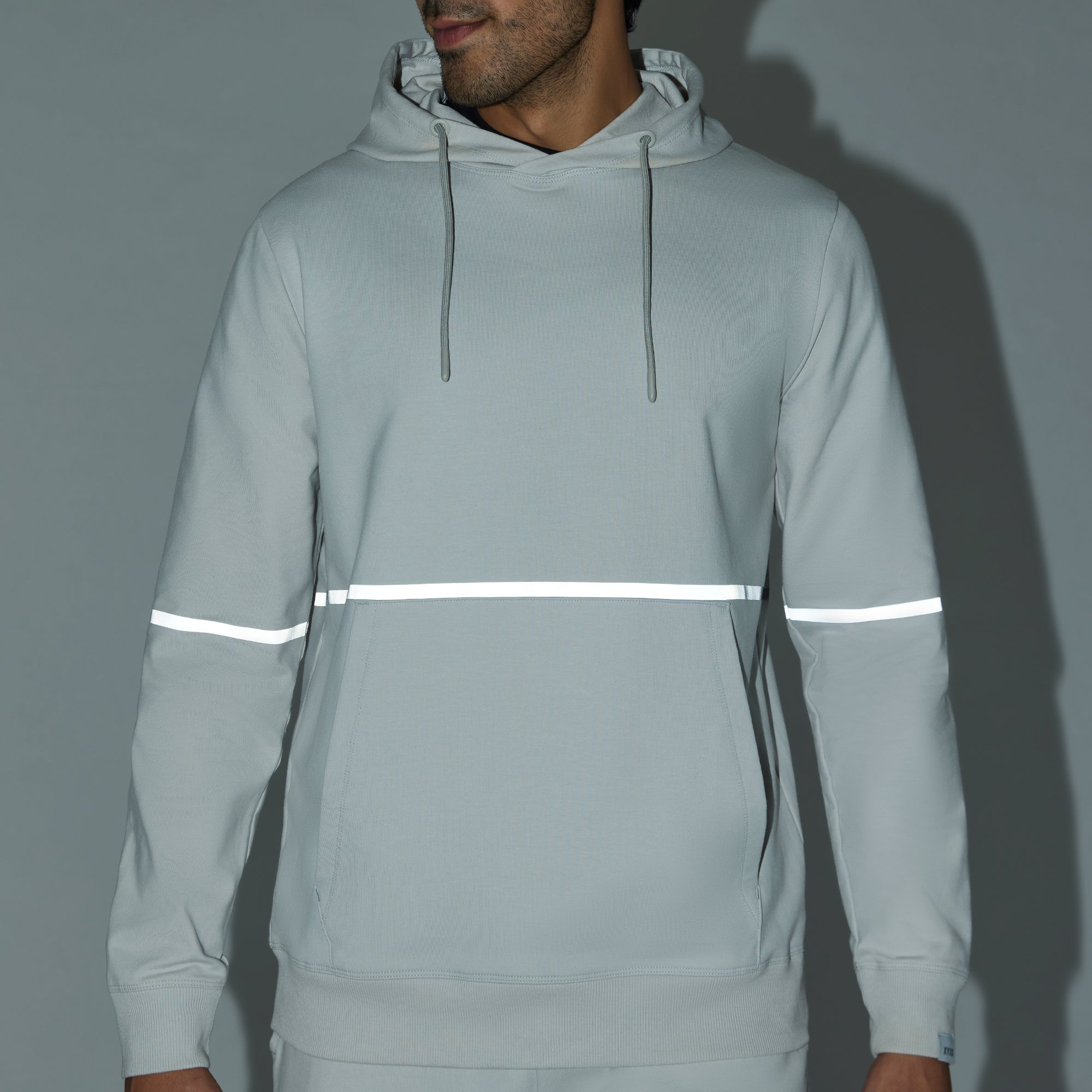 Ascent French Terry Cotton Blend Hoodie and Joggers Co-Ord Chrome White