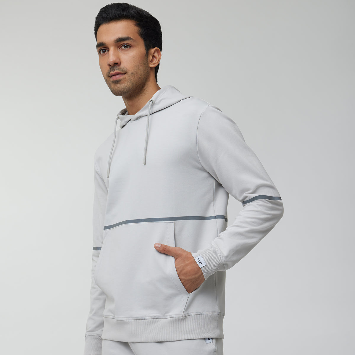 Ascent French Terry Cotton Blend Hoodie and Joggers Co-Ord Chrome White - XYXX Crew